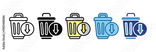 Waste Reduction  Icon Set Multiple Style Collection