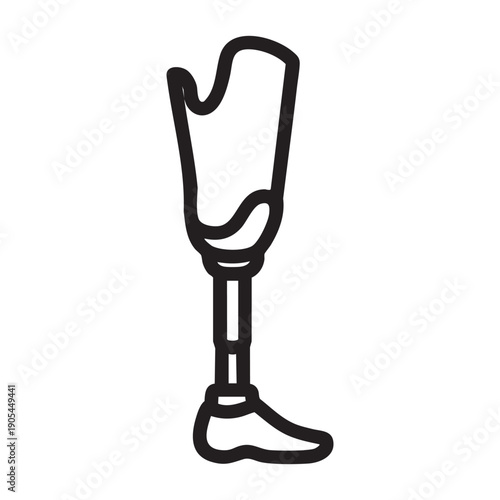 Prosthetic leg illustration