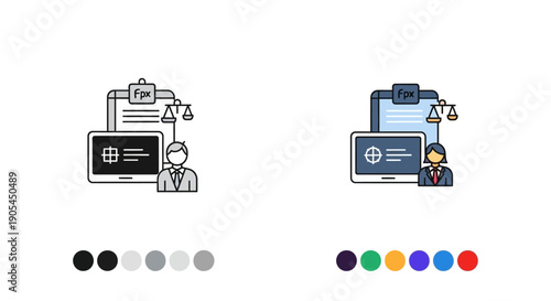 Legal tech concept. Online legal services. Digital law.