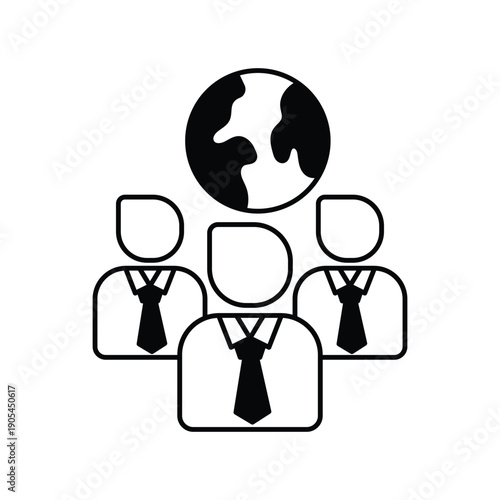 Citizen icon with white background vector stock illustration