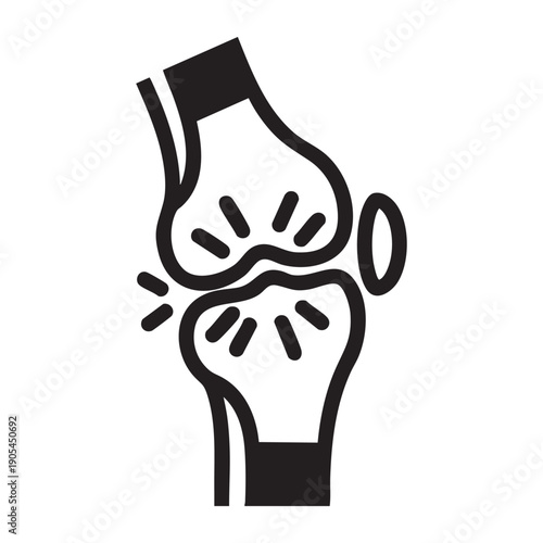 Knee joint pain illustration