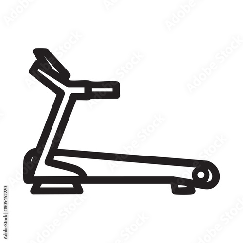 Simple line drawing of a treadmill