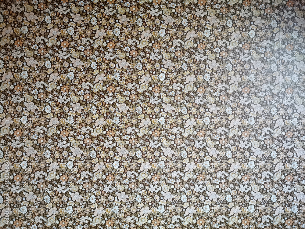 Fototapeta premium Mustertapete aus den sechsziger Jahren mit Blumenmuster