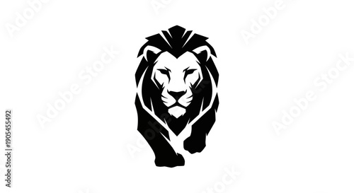 Lion silhouette illustration on white