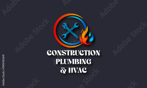 Logo for construction, plumbing and HVAC