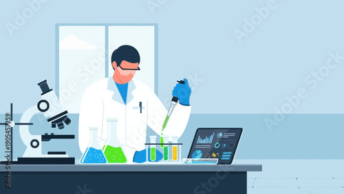 Scientist Conducting Research in a Modern Laboratory