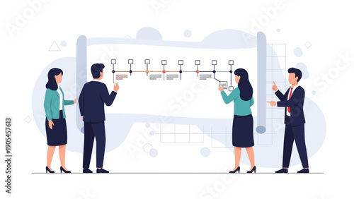 Team Planning Project Timeline on Whiteboard | Business Strategy and Workflow