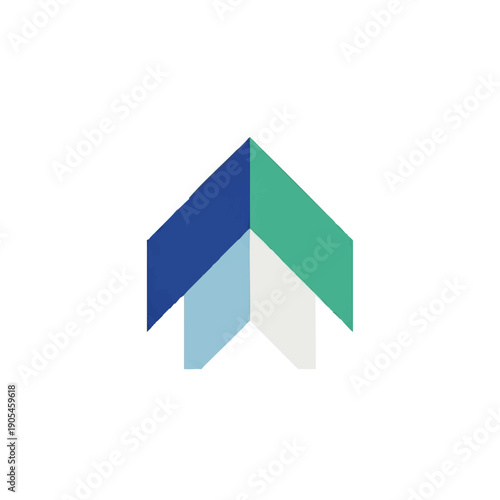 Abstract geometric arrow logo design with blue and green tones Free Download Abstract geometric arrow logo design with blue and green tones - GFXLoad