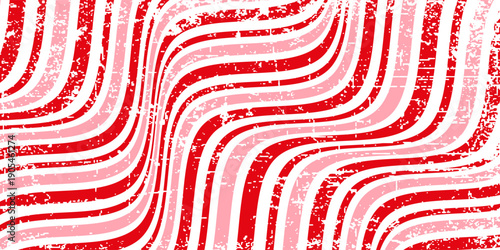 Candy cane Christmas background, peppermint diagonal stripes print seamless pattern