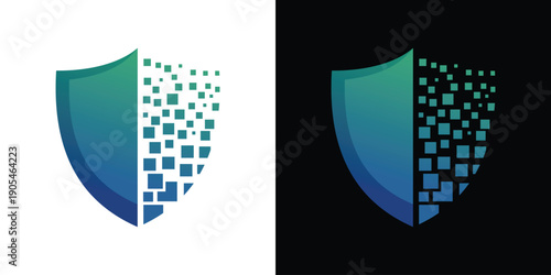 security data logo. cyber security intelligence data protection with overlapping digital