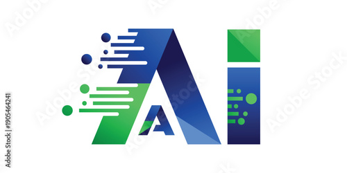 artificial intelligence logo, symbols representing technology and innovation for digital and modern applications