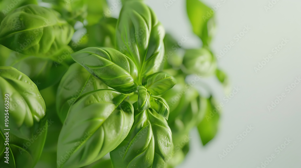 Fototapeta premium fresh basil leaves
