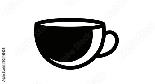 Minimalist coffee cup graphic