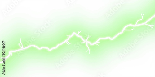 A bright nature design featuring a green energy wave pattern over an abstract blue background with sunlit clouds and technology lines