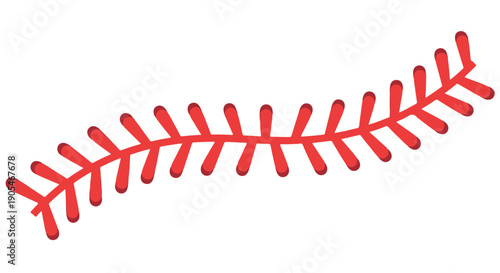 A red DNA double helix molecule on a white background, symbolizing genetics and biology in a simple cartoon style.