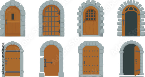 Medieval Castle Door Opening Sequence  Old Iron Gate Step-by-Step