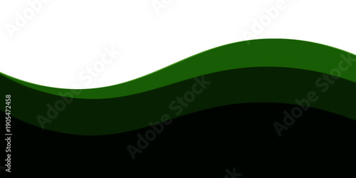 Abstract Green and Black Curved Wave Background for Eco-Friendly Business Design