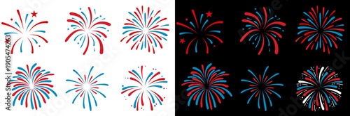 Party. Event. Celebration. Decoration firework set. New year fireworks vector illustration of an abstract background	