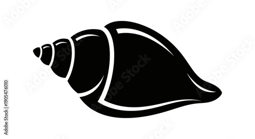Minimalist Conch Shell Silhouette
