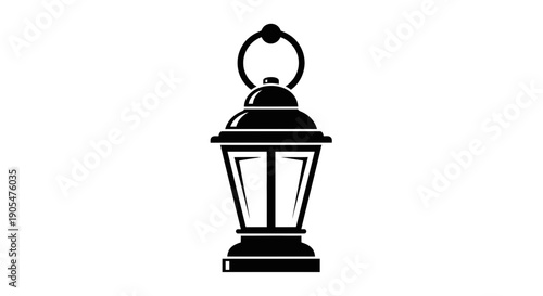 Minimalist Vintage Lantern Silhouette
