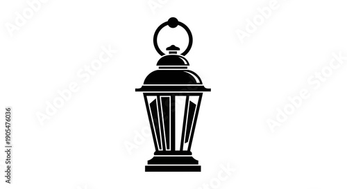 Minimalist Vintage Lantern Silhouette