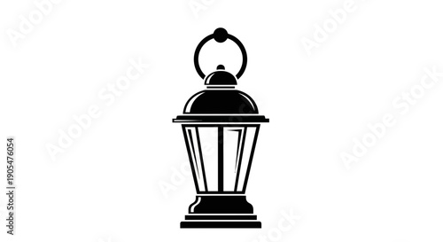 Minimalist Vintage Lantern Silhouette