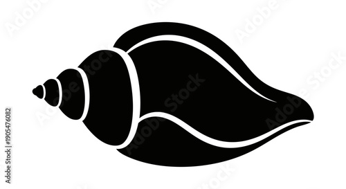 Minimalist Conch Shell Silhouette