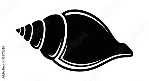 Minimalist Conch Shell Silhouette