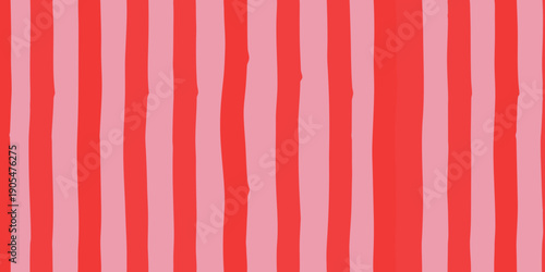 Abstract background of vertical stripes in shades of red and pink