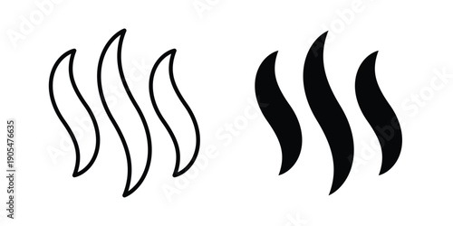 Aroma icons in different styles. Simple icon design