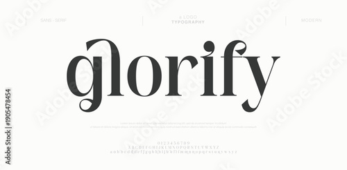 Elegant alphabet letters font classic modern serif lettering minimal fashion. . Minimal luxury font alphabet logo. Vector illustration
