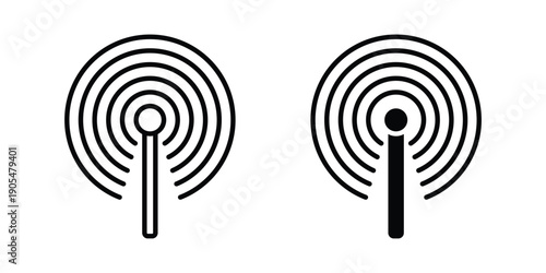 Cellular icons in different styles. Simple icon design