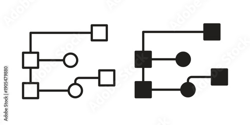 classification icons in different styles. Simple icon design