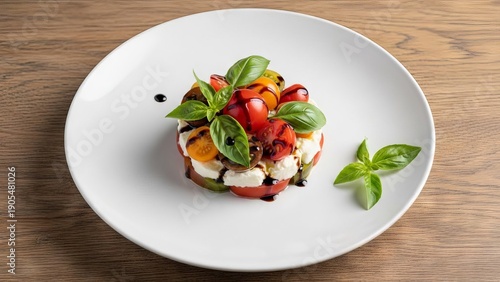 Delectable Caprese Salad with Fresh Basil and Balsamic Glaze