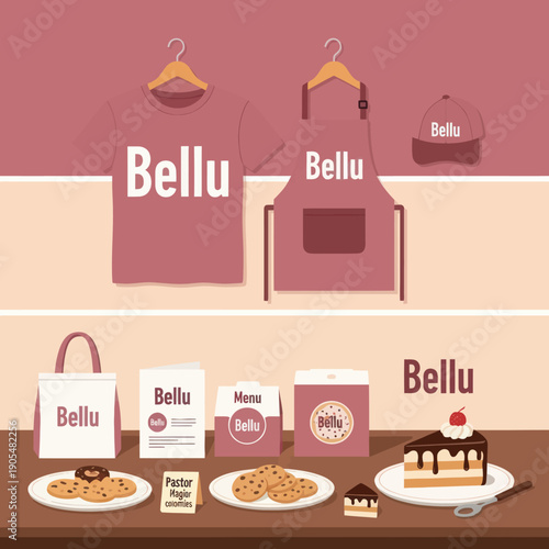 Bellu Bakery Products and Packaging Display.