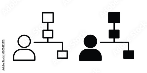 Department head icons in different styles. Simple icon design