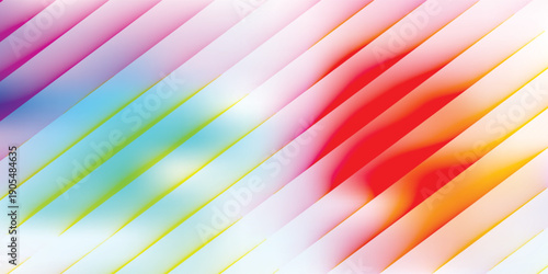 Vibrant abstract background with colorful diagonal stripes and smooth color transitions.