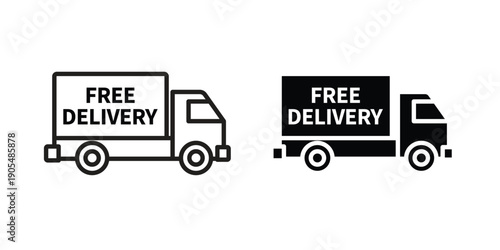 Free delivery icons in different styles. Simple icon design