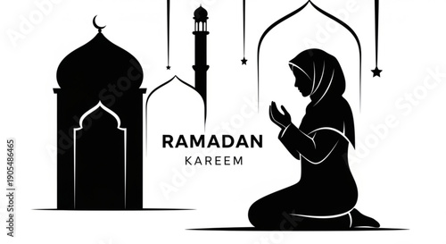 Silhouette of a couple in love vector illustration