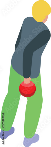 Bowling player concentrating, preparing to throw bowling ball, aiming for strike
