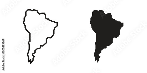 Latin america icons in different styles. Simple icon design