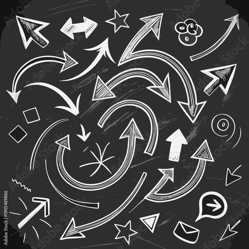 Black white swirling arrows vortex motion dynamic flow design minimalist vector illustration