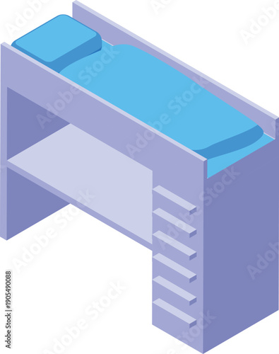 Modern loft bed design maximizing space with integrated storage and a convenient ladder for easy access