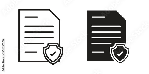 License icons in different styles. Simple icon design