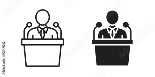 Mayor icons in different styles. Simple icon design