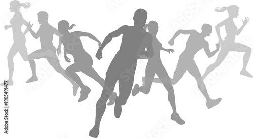 A set of silhouette runners...