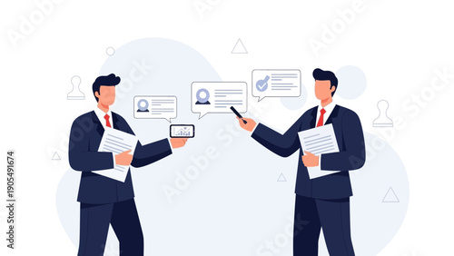 Business meeting, teamwork, discussion, presentation, strategy, recruitment concept.