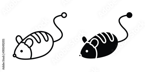 Mouse toy icons in different styles. Simple icon design