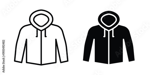 Nylon jacket icons in different styles. Simple icon design