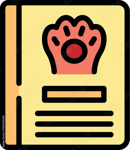 Book cover featuring a paw print, suggesting a guide for pet owners, veterinary professionals, or animal care enthusiasts
